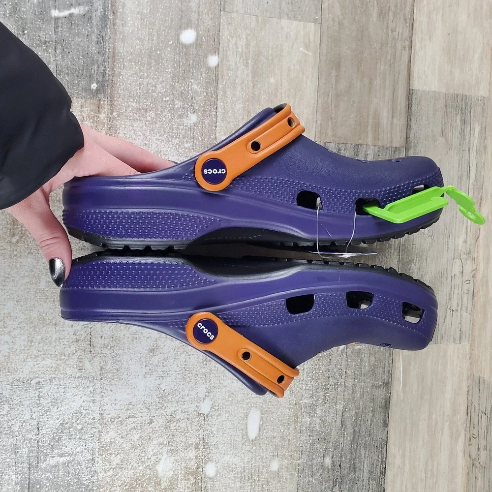 Crocs NBA Phoenix Suns Classic Womens Clogs Sz 9 Purple Rubber Slingback